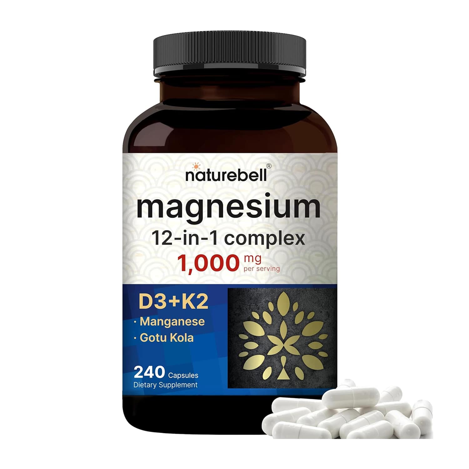 NatureBell 12-in-1 Magnesium Complex 1000mg 240 Capsules