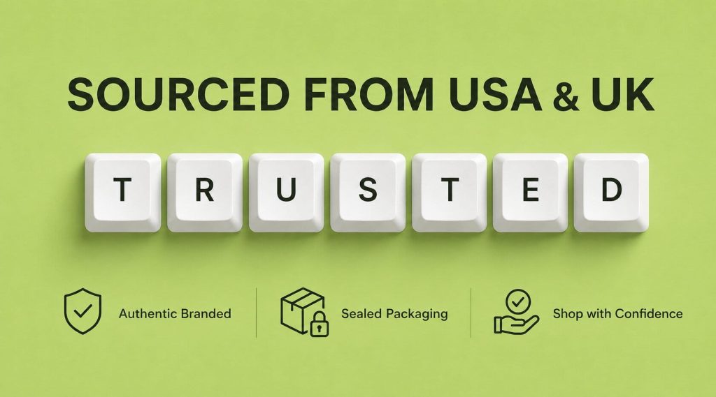Strengthory authentic supplements sourced from the USA and UK with sealed packaging