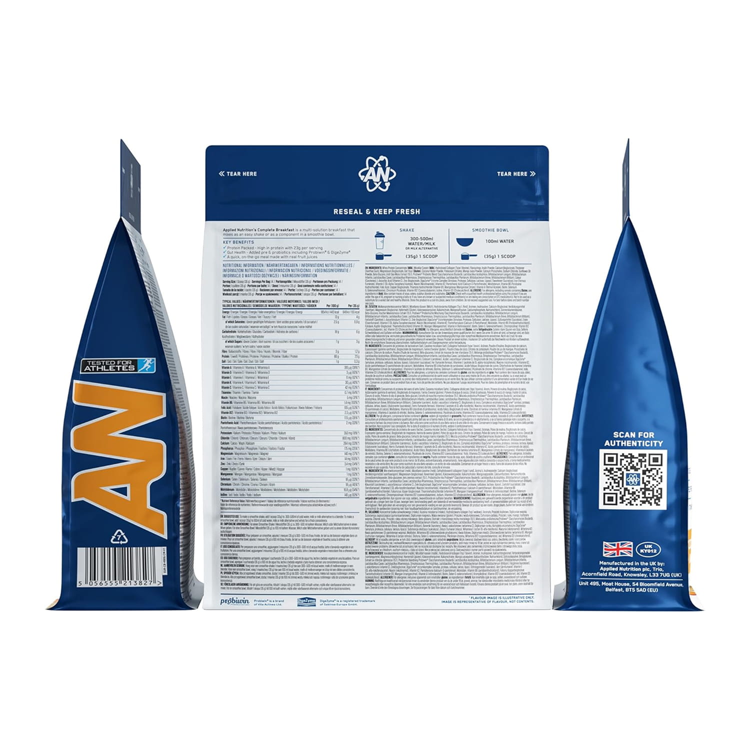 Applied Nutrition Complete Breakfast Smoothie 490g Pouch - Image 3